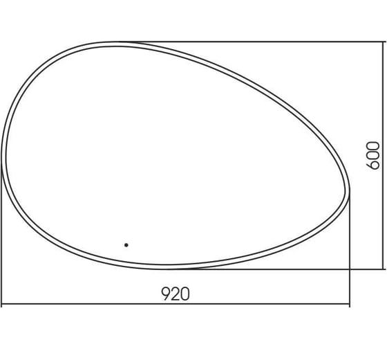 Зеркало Azario OMEGA 920x600 мм, бесконтактный сенсор LED-00002556 00077205