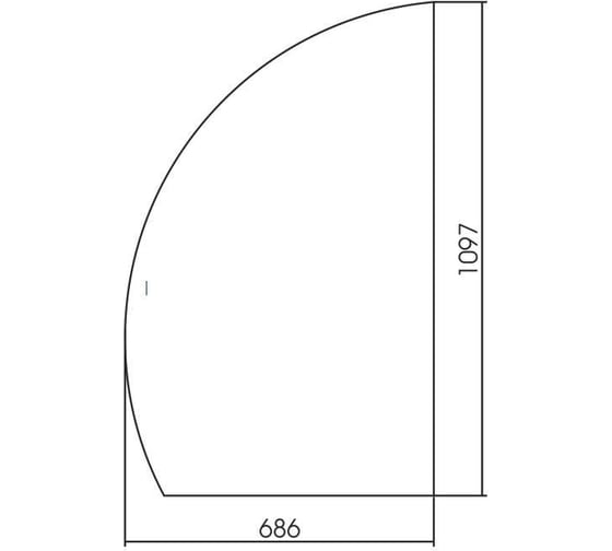Зеркало Azario MARIO 686x1097 мм, левое, бесконтактный сенсор LED-00002525 00077110