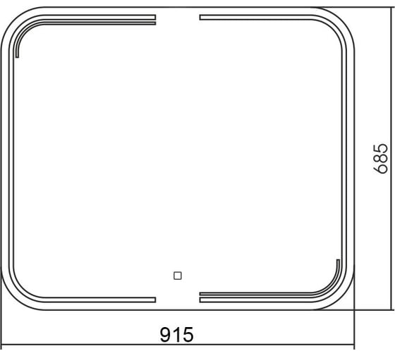 Зеркало Azario GREG 915x685 мм, сенсорный выключатель LED-00002523 00077065