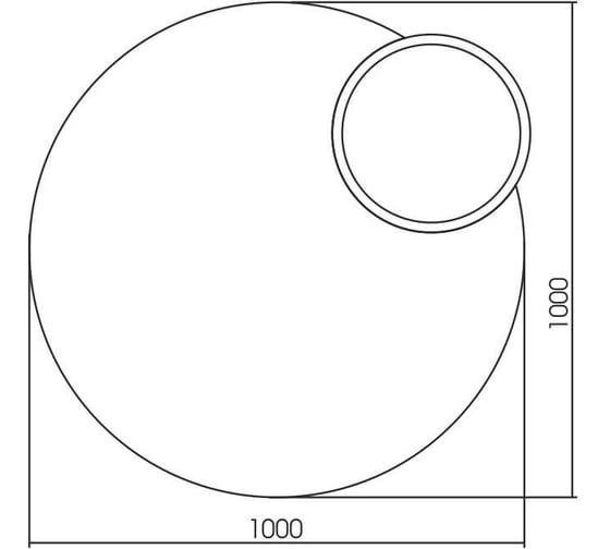 Зеркало Azario SATELLIT диам. 1000 мм, сенсорный выключатель LED-00002484 00077070