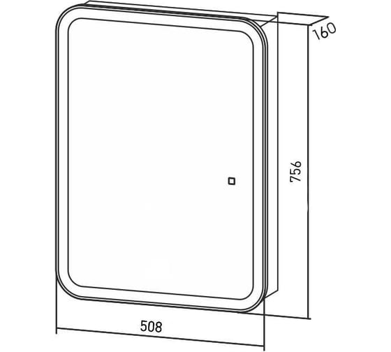 Зеркало-шкаф Azario Фиджи flip 50 универсальное LED-00002471 00079967