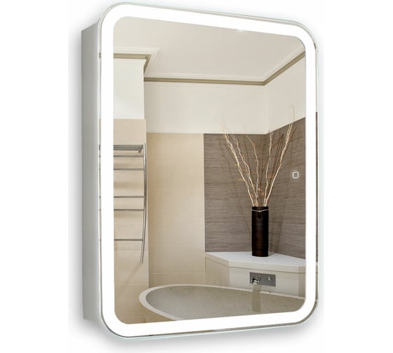 Зеркало-шкаф Silver-Mirrors Фиджи Flip 60 600x800 R-50 LED-00002472