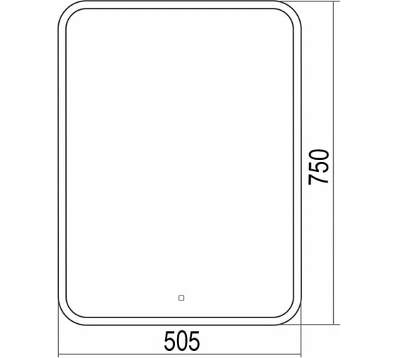 Зеркало Azario Стив 505x750 мм, сенсорный выключатель LED-00002582 00079145