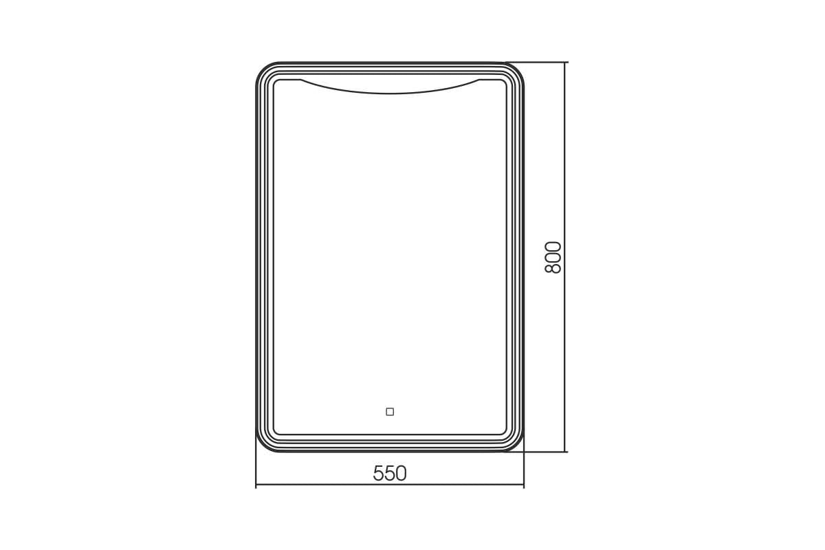 Зеркало Azario Мали 550x800 мм, сенсорный выключатель LED-00002534 00077081  - выгодная цена, отзывы, характеристики, фото - купить в Москве и РФ