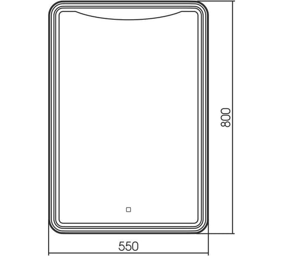 Зеркало Azario Мали 550x800 мм, сенсорный выключатель LED-00002534 00077081
