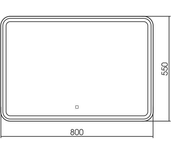 Зеркало Azario Давид 800x550 мм, сенсорный выключатель LED-00002533 00077077