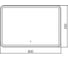 Зеркало Azario Давид 800x550 мм, сенсорный выключатель LED-00002533 00077077 4