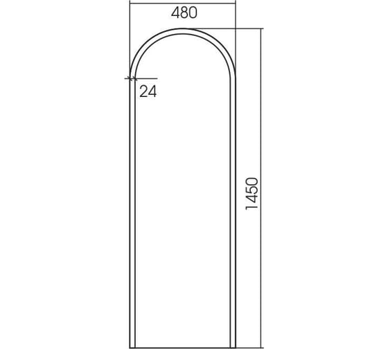 Зеркало Azario Арракис 480x1450 мм, бесконтактный сенсор LED-00002500 00077076