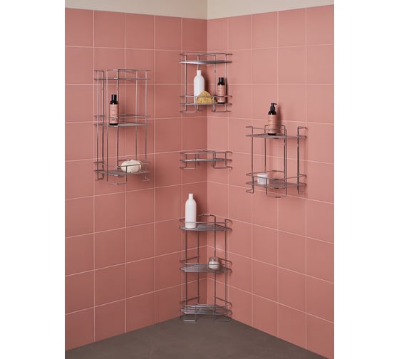 Прямоугольная полка ЧМЗ Нюанс 25x24.5x59 см, хром 512-003-01