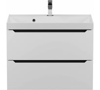 Тумба под раковину для ванной комнаты uperwood Tanos подвесная_60 см, белая/графит 2930205140