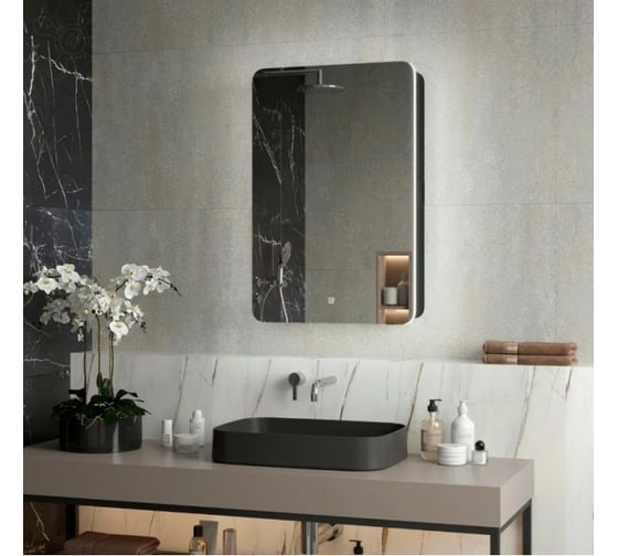 Зеркало-шкаф Reflection Black led 560x850 RF2001BL