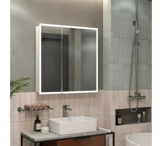 Зеркало-шкаф Reflection Cube led 800x800 RF2213CB