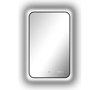 Зеркало Reflection Black view с фоновой подсветкой, бесконтактным сенсором, диммером, часами, черной окантовкой, 600x1000 RF4003BV