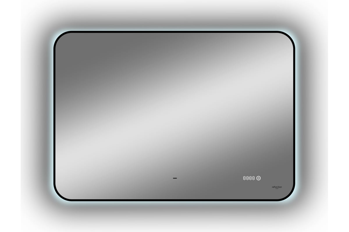 Зеркало Reflection Black view с фоновой подсветкой, бесконтактным ...