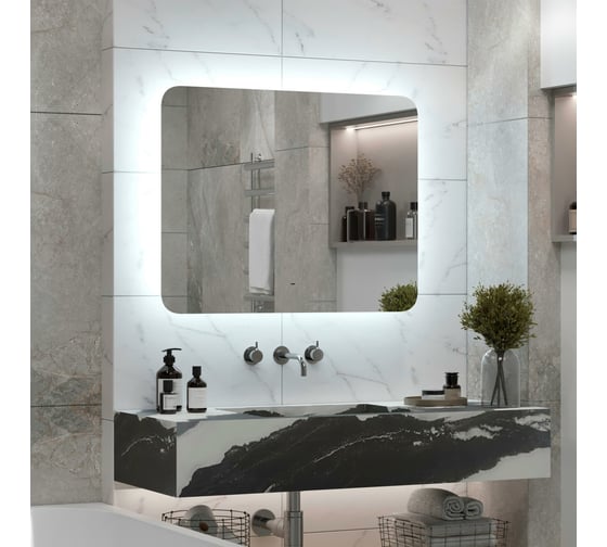 Зеркало Reflection Horizon с бесконтактным сенсором, диммером, холодная подсветка, 800x700 RF4208HR