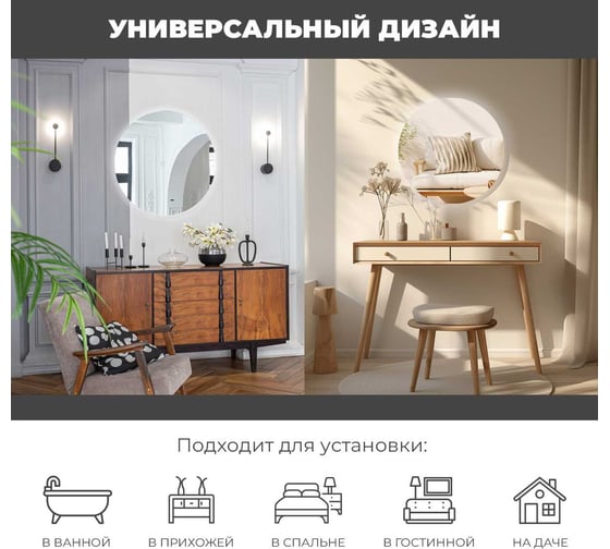 Зеркало Reflection Hoop с сенсором, холодной подсветкой, d645 RF4310HO