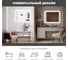 Зеркало Reflection Double с led подсветкой, сенсором, часами, акриловый короб, 900x700 RF4615DB 5