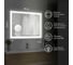 Зеркало Reflection Double с led подсветкой, сенсором, часами, акриловый короб, 900x700 RF4615DB 7