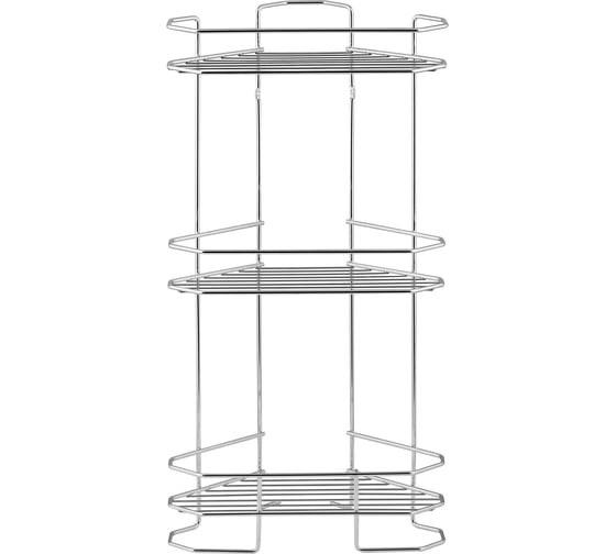 Угловая полка ЧМЗ Нюанс 25x25x59 см, хром 512-006-01