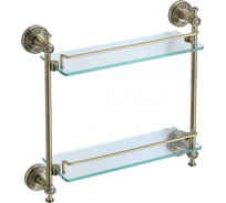 Прямая полка Savol двойная, стеклянная, 40 см S-005822C