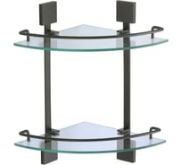 Полка Savol угловая, двойная, стеклянная, S-065322H