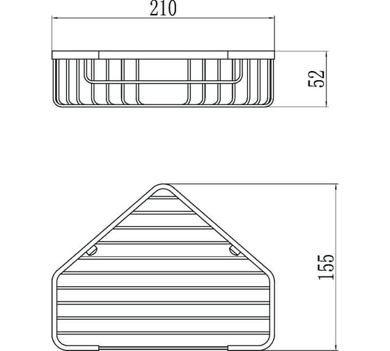 Полка решетка Savol угловая, одинарная S-002832-1 24227