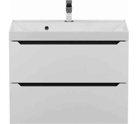 Тумба под раковину для ванной комнаты uperwood Tanos подвесная_70 см, белая/графит 2930205141