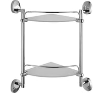 Полка стеклянная 2-ярусная угловая FASHUN 250/250 мм арт. A1607-2