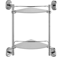 Полка стеклянная 2-ярусная угловая FASHUN 250/250 мм арт. A1907-2