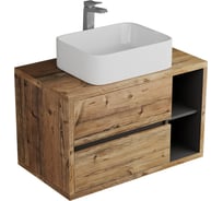 Подвесная тумба Veneciana olona 80 под наклад. ум-к, с 2-мя ящиками, подвесная, пихта 58041