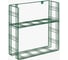 Прямоугольная полка Moroshka Tartan 2 яруса, 30x11x30.5 см, зеленая 920-002-02 1