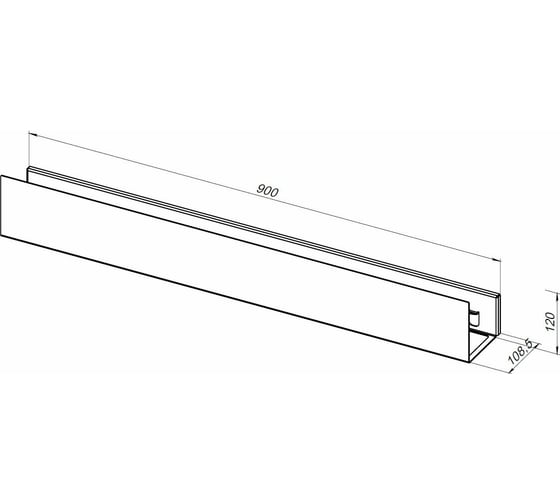 Полка Aquanet Магнум 900x120 с крючками 00302234