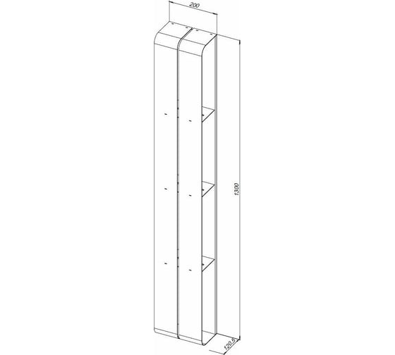 Полка Aquanet Магнум 200x1300 вертикальная 00302240