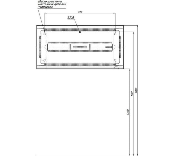 Зеркало ALLEN BRAU INFINITY 600x1200 1.21020.WT 00298474
