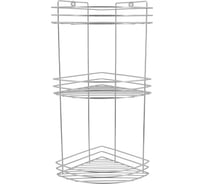 Полка для ванной Rosenberg 3-х ярусная, угловая RUS-385299-3Zn