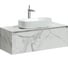 Подвесная тумба Sancos Stone из керамогранита с одним выдвижным ящиком и столешницей из керамогранита 1200x400x495, керамогранит Statuario white, арт. ST120SV 1