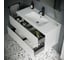 Подвесная тумба Sancos Urban 1190x450x550, c двумя ящиками оснащенными доводчиками, белый глянец, арт. UR120-2W 3