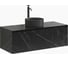 Подвесная тумба Sancos Stone из керамогранита с одним выдвижным ящиком и столешницей из керамогранита 1200x400x495, керамогранит Nero Marquina, арт. ST120NM 1