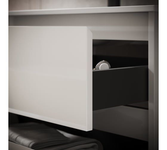 Подвесная тумба Sancos Libra 990x450x500, c двумя ящиками оснащенными доводчиками, белый глянец, арт. LB100W