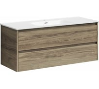 Подвесная тумба Sancos Libra 1190x450x500, c двумя ящиками оснащенными доводчиками, дуб чарльстон, арт. LB120-1ECH