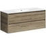 Подвесная тумба Sancos Libra 1190x450x500, c двумя ящиками оснащенными доводчиками, дуб чарльстон, арт. LB120-1ECH 1