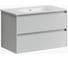 Подвесная тумба Sancos Cento 890x450x500, c двумя ящиками оснащенными доводчиками, белый глянец, арт. CN90W 1