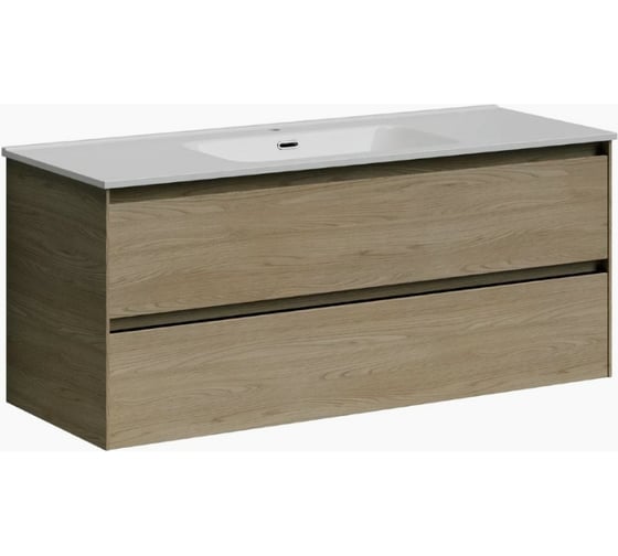 Подвесная тумба Sancos Cento 1190x450x500, c двумя ящиками оснащенными доводчиками, карпатская ель, арт. CN120-1KE