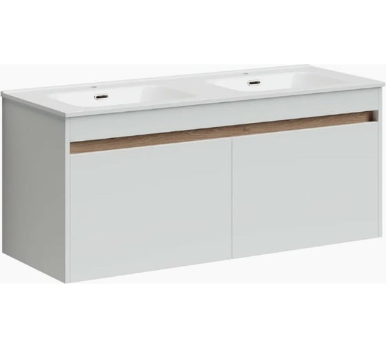 Подвесная тумба Sancos Smart 1190x450x500, 4 ящика оснащенными доводчиками, белый глянец, арт. SM120-2W 1