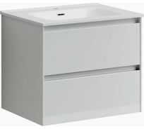 Подвесная тумба Sancos Cento 590x450x500, c двумя ящиками оснащенными доводчиками,белый глянец, арт. CN60W