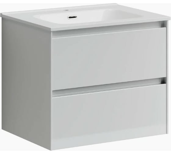 Подвесная тумба Sancos Cento 590x450x500, c двумя ящиками оснащенными доводчиками,белый глянец, арт. CN60W