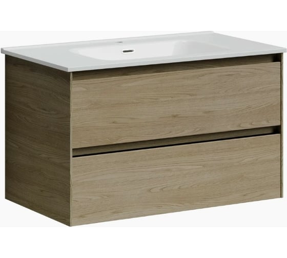 Подвесная тумба Sancos Cento 890x450x500, c двумя ящиками оснащенными доводчиками, карпатская ель, арт. CN90KE 1