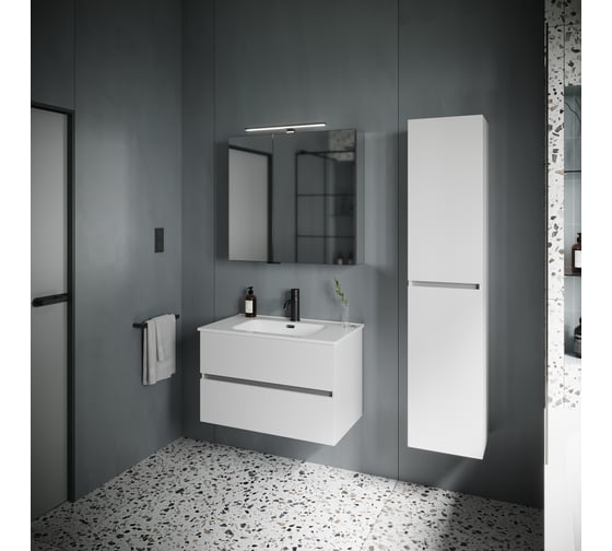 Подвесная тумба Sancos Urban 990x450x550, c двумя ящиками оснащенными доводчиками, белый глянец, арт. UR100W