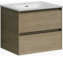 Подвесная тумба Sancos Cento 590x450x500, c двумя ящиками оснащенными доводчиками, карпатская ель, арт. CN60KE