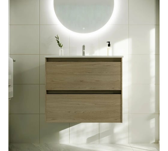 Подвесная тумба Sancos Cento 590x450x500, c двумя ящиками оснащенными доводчиками, карпатская ель, арт. CN60KE